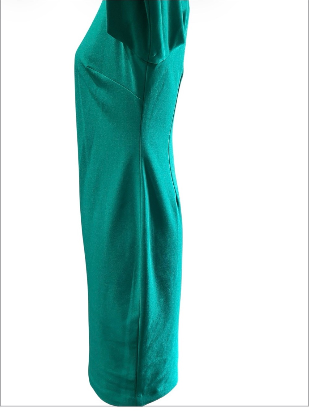 Calvin Klein Teal Sheath Dress with Three-Quarter Sleeves Size 6 Office Career - Picture 7 of 13